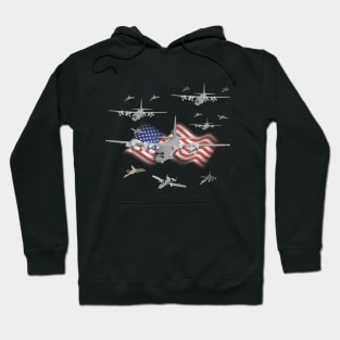 American Air Force Armada AC130 F22 F16 A10 Hoodie